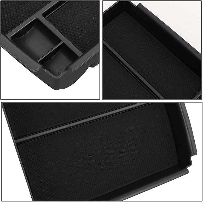 DNA Motoring Front Center Console Organizer Tray Compatible with 16-19 Tesla Model S X, Armrest Storage Box, ZTL-Y-0075