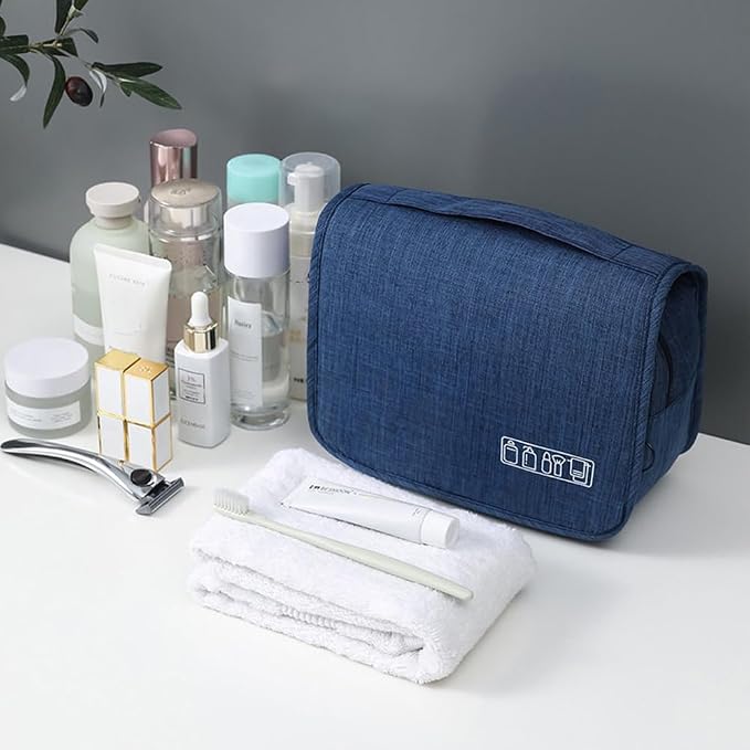 Sechunk Toiletry Bag Water-Resistant Makeup Cosmetic Bag Travel Organizer for Accessories Travel Bag with Hanging Hook