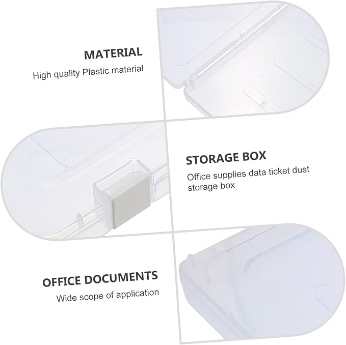ARTIBETTER Multi-functional File Storage Box Latching Lid Dustproof Organizer for Office Supplies and Documents Stackable Desktop Storage Container