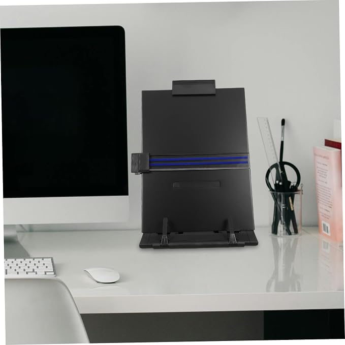 Adjustable Desktop Document Holder Receipt Stand Reading Rack for Typing Organization and Recipe Books Office School Home and Library