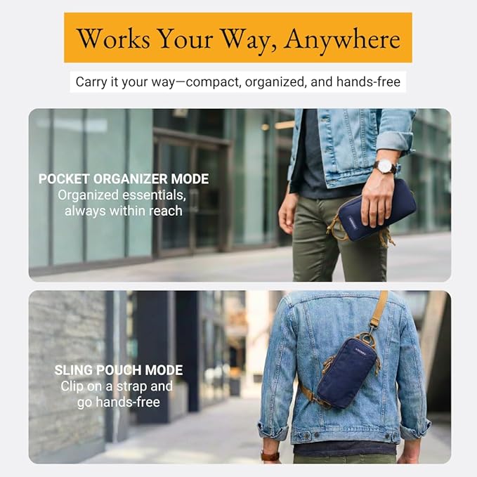 LOCHBY® Venture Pouch | Multipurpose Tactical Tool Bag | Water Resistant Waxed Canvas | Dual-Sided Zipper Pouch | for Motorcycle, Bike, EDC, Pen, Pencil, Art, Tech & Travel