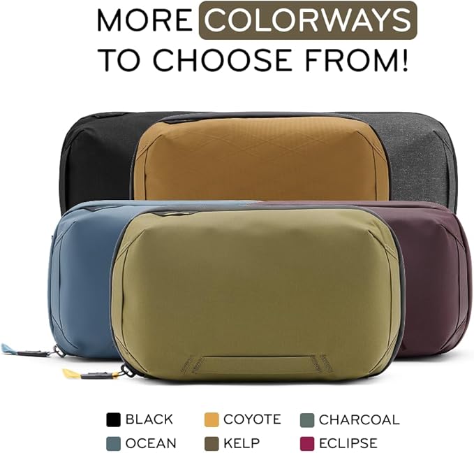 Peak Design Tech Pouch, Kelp, Electronics Organizer for Travel or Everyday Carry, Origami-Style Storage, Cable Pass-Through, Weatherproof Recycled Nylon, Gear Carry Bag for Men and Women