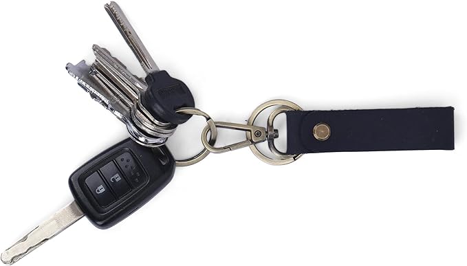 Genuine Leather Keychain with Belt Loop - Key Case Leather Tactical HK EDC Clip Fob Keychain Leathers Key Holder