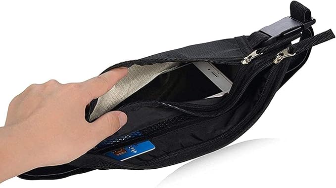 Money Belt Passport Holder for Women Men - Secure Hidden Travel Wallet Fanny Pack with RFID Blocking