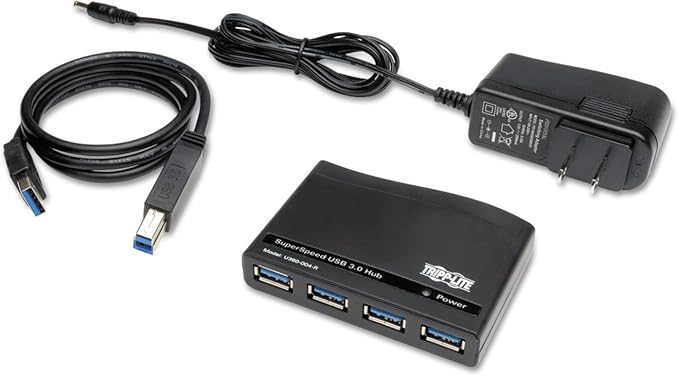 Tripp Lite 4-Port USB-A 3.0 SuperSpeed Hub, 5 Gbps Transfer Speed USB Type-A (U360-004-R)