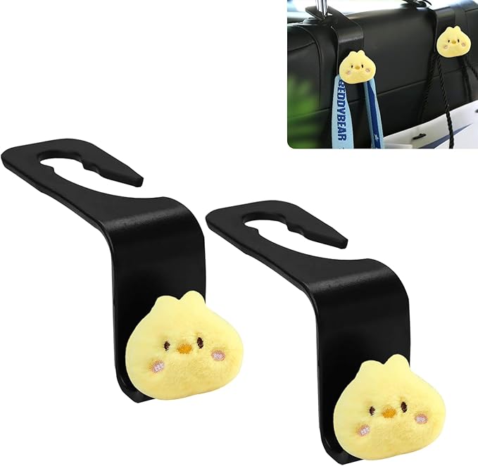 Duck Car Seat Headrest Hook 2 Pack Car Purse Hook Cars Seat Hooks for Headrest Universal for Handbag Bags Drink Grocery Coat Universal Vehicle,Cars Accessories Duck Gifts for Women Men