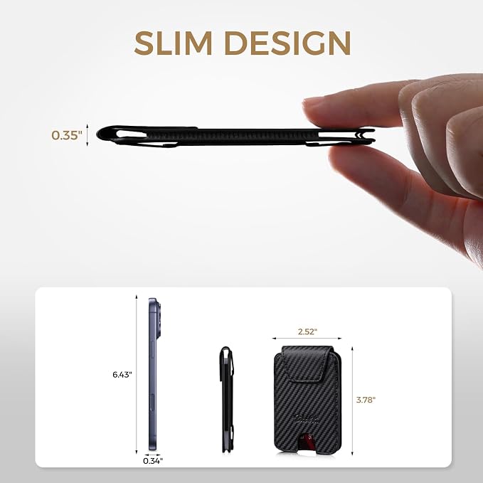 Zitahli Slim Wallet for Men Front Pocket – Thin Minimalist Credit Card Holder with Magnetic Closure & Elastic Cash Strap, RFID Blocking Wallet Holds up to 10 Cards & 15 Bills