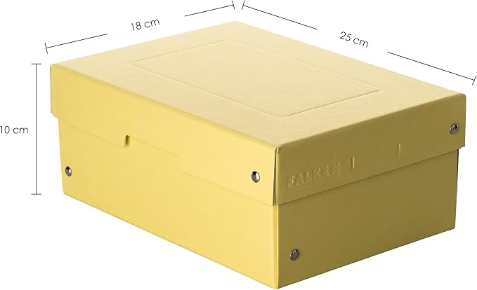 FALKEN Original PureBox Pastel Pack of 5 Made in Germany 100 mm High DIN A5 Assorted Colours Storage Box with Lid Made of Sturdy Cardboard Vegan Gift Box Transport Box All-Purpose Box