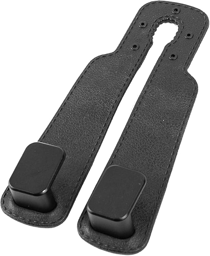 Car Seat Headrest Hook Heavy Duty Double Hook Organizer for Storage Handbags Purses Shopping Bags Durable TPE Metal 6.30x3.15 Inches (Black)