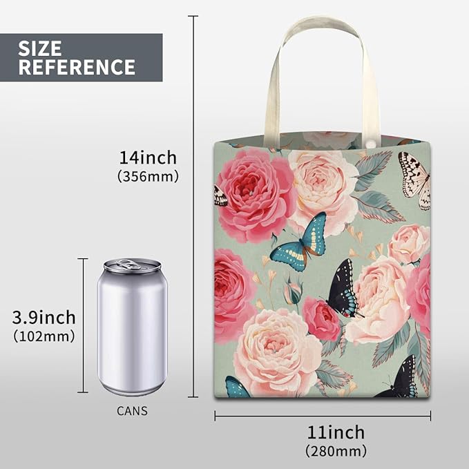 Car Trash Can, Cute Car Trash Bag, Hanging Car Organizer and Storage Bag, Trash Bin for Car Accessories, Vehicle, Travelling, Camping Cute Flower and Butterfly