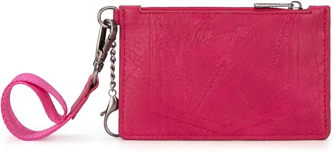 Montana West X Wrangler Credit Card Holder for Women Card & ID Cases Womens Slim Wallet for Cash and Cards Keychain Wallet with Wristlet Strap
