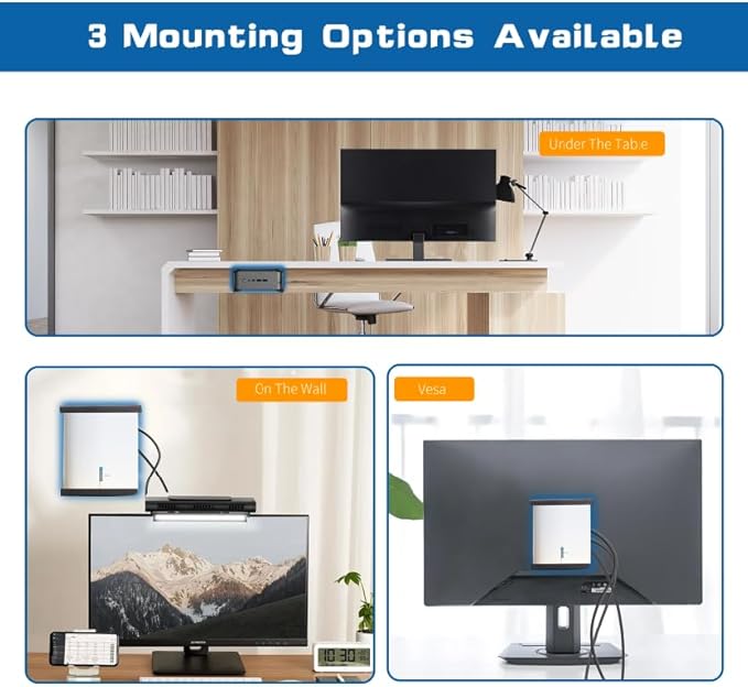 Metal Mini PC Mount Compatible with Beelink Mini PC Vesa Mount/Wall Mount/Under Desk Mount, Mount for Beelink S12 Pro Mini PC, SER6 Pro/SER3/SER5 Mini PC, SER5 MAX/Pro Mini PC, SEi12/EQ13
