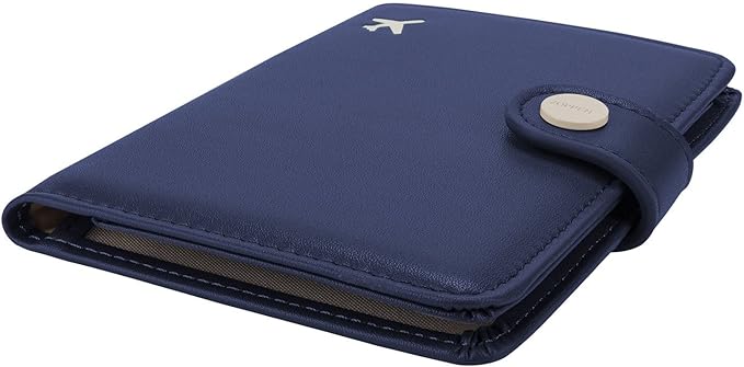 ZOPPEN Passport Holder Women Men, Passport Cover Travel Wallet Rfid Blocking Passport Wallet Cover Case Travel Essentials Document Organizer, Navy Blue