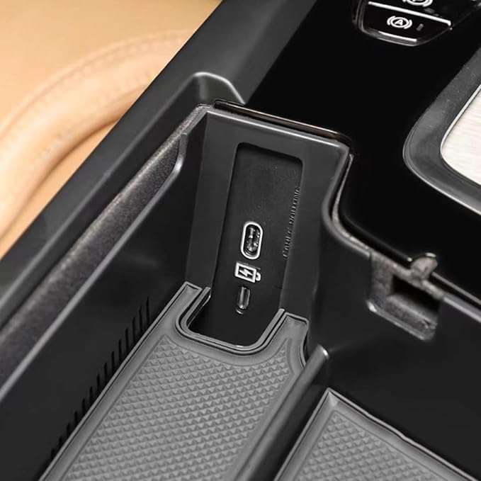For Volvo Accessories Insert Armrest Tray Center Console Organizer, （2018-2026） xc60 （2015-2026） XC90 S90 S60 V60 V90 Middle Console Organizer Tray, Storage Box