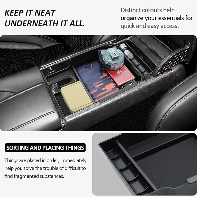 Center Console Organiser Storage Tray Compatible with Lexus RX 2022 Accessories 2022 2021-2016 RX200t RX350 RX400h RX450h Armrest Secondary Storage Box Insert Tray