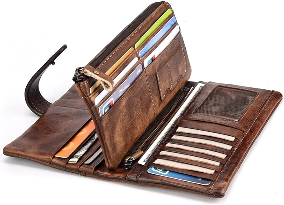 Hebetag Leather Clutch Purse Wallet for Men Organizer Holder Wrist Bag | Organizer, Holder