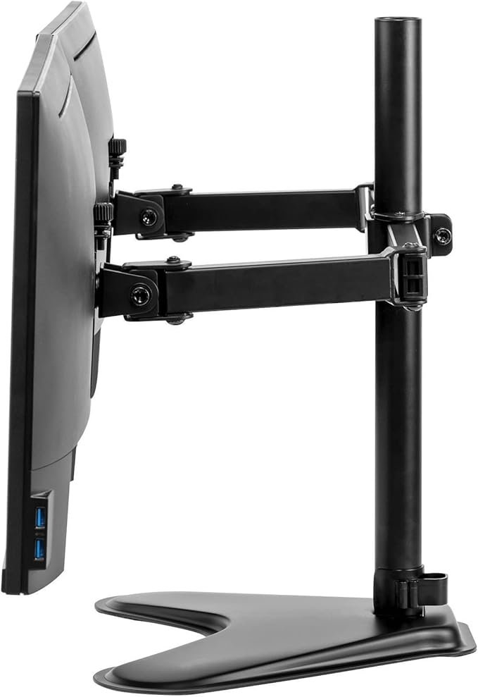 Fellowes 8043701 Professional Series Free Standing Computer Monitor Stand for 2 Monitors with Horizontal Monitor Arms, 27 Inch Monitor Capacity