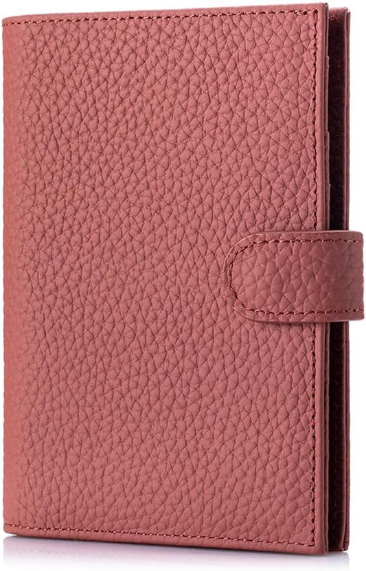 Slim RFID Leather Passport Wallet for Women, Gift Box Ready | Women's Travel Wallet with Passport Slot & Card Slots, Zipper Coin Pocket & Cash Holder Burnt Sienna (Brick Red)