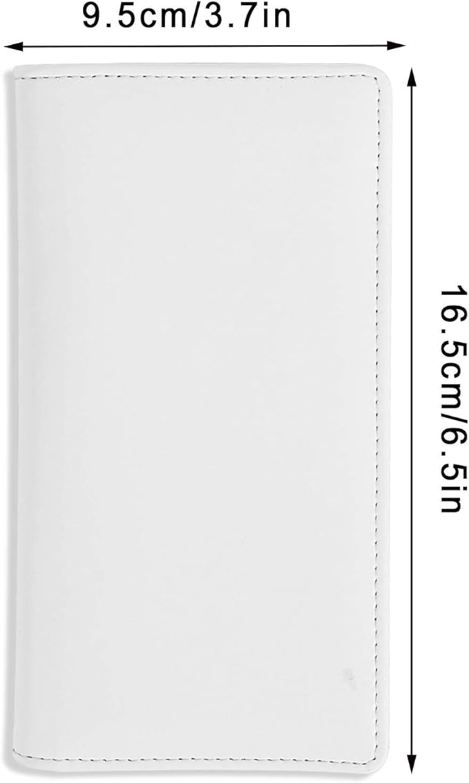Sanlykate Leather Checkbook Cover for Men and Women, Check Book Case Card Holder with Free Divider, Standard Register Duplicate Checks with pen inserts
