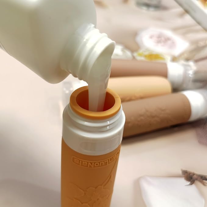 Silicone Travel Bottles for Toiletries, TSA Approved Leak-Proof Toiletry Containers for Airplane & Vacation