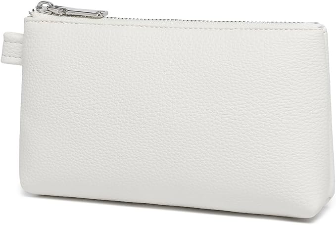 PU Leather Makeup Simple and Convenient Handbag Small Exquisite Storage Bag (PU/Off-white)
