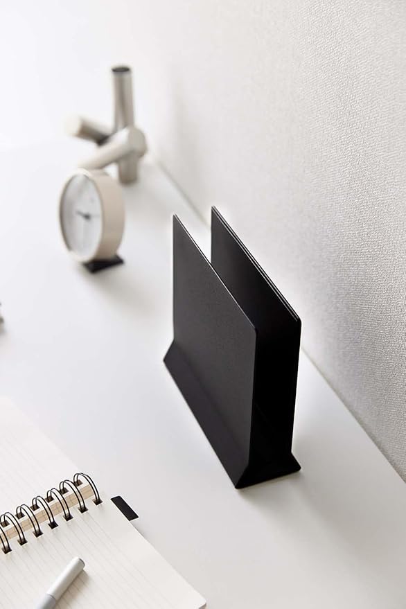 Yamazaki 4499 Slim Laptop Stand, Black, Approx. W 6.3 x D 2.2 x H 6.0 inches (16 x 5.7 x 15.2 cm), Tower Tower Laptop Storage, Vertical Placement, Space Saving
