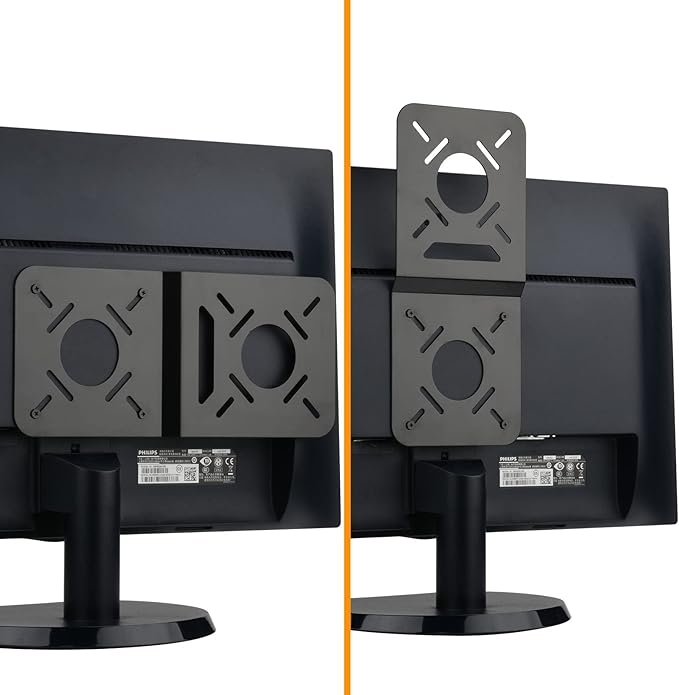 VESA Mount Adapter Extender Bracket: CaSZLUTION Universal VESA Conversion Plate Compatible with Intel NUC VESA Monitor 35 by 75 mm to 100 by 100 mm Extension Plate Holder for Mini PC CPU Computer