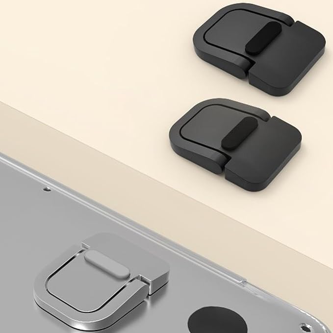 2 Pcs Laptops Stand, Portable Computer Keyboards Stand for Desk, Self-Adhesive Invisible Laptops Feet Foldable Laptops Stand for 10-15.6??Laptops, Black