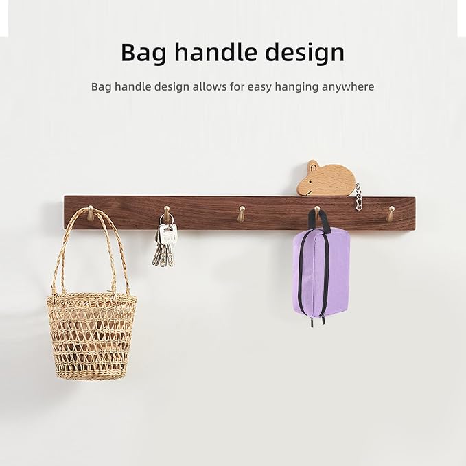 Icramsy Travel Toiletry bag Toiletry bag for women men Hanging Cosmetic bag Travel accessories for Women Men (Purple)