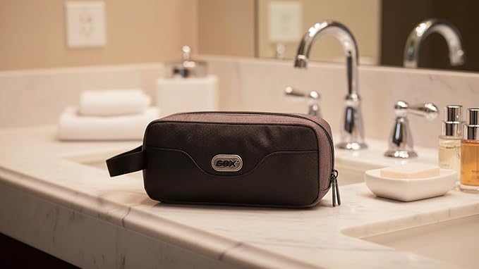 GOX Travel Toiletry Bag Dopp Kit Case for Men Multifunction Packing Organizer Pouch(Black)