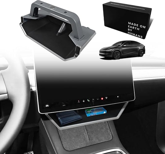 BestEvMod for 2026+ Tesla Model Y Juniper/2026 2025 2024+ Model 3 Highland Upgrade Under Screen Storage Strong Magnet Install No Tape Needed with Protective Edge for Screen Corners OEM Design