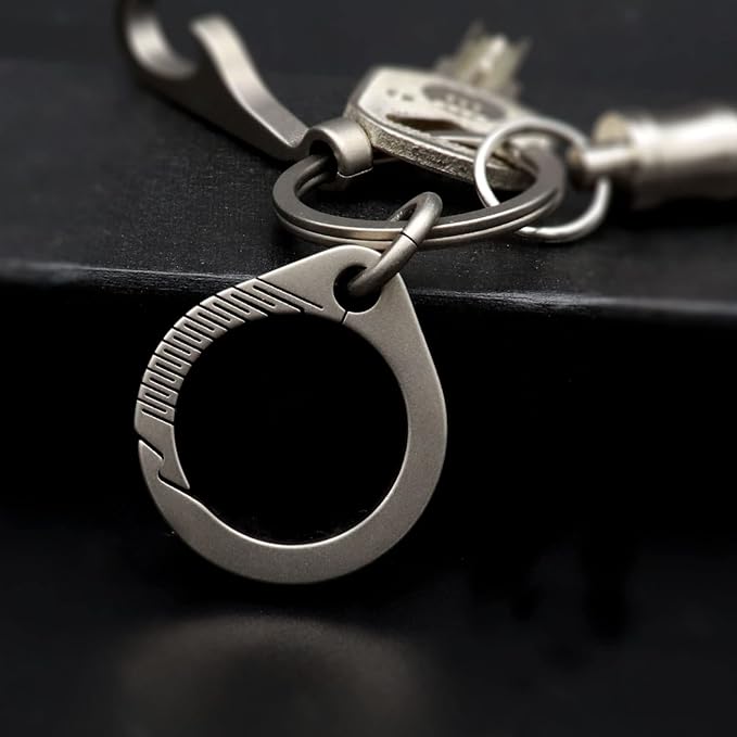 Titanium Key Holder Heavy Duty Quick Release Keychain Clip with Key Ring for Men and Women
