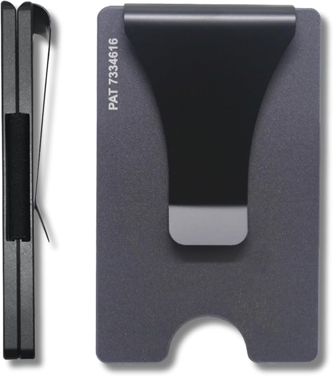 Storus Smart Wallet RFID Blocking Card Holder Money Clip Slim Minimalist Front Pocket Wallet for Men, Father's Day, Groomsmen, Graduate, Gift - Gunmetal