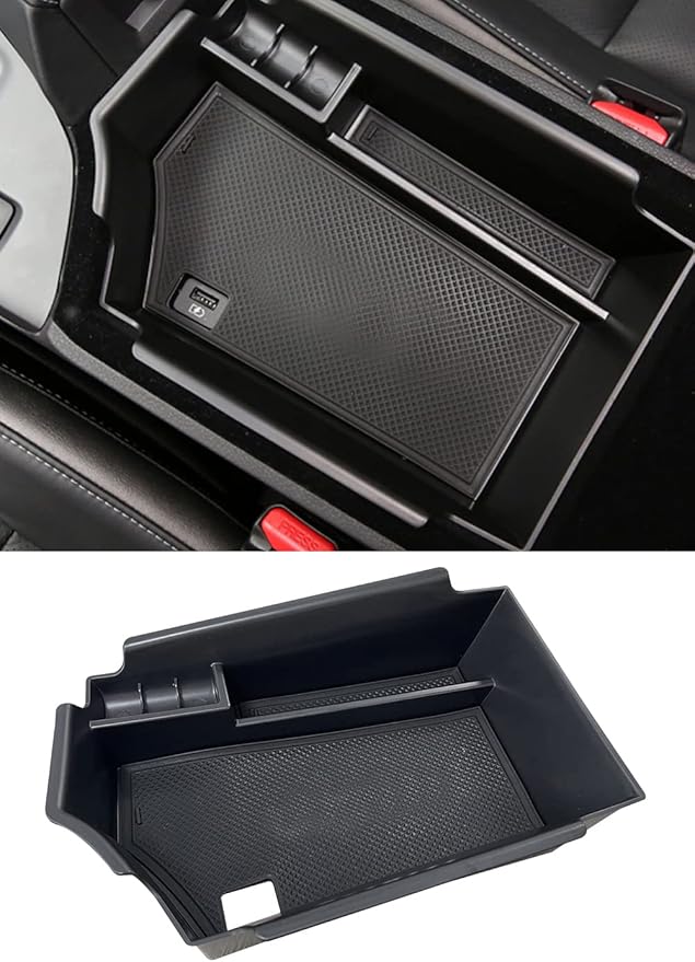 Vesul Center Console Armrest Storage Box Compatible with Infiniti QX50 2019-2023/QX55 2022-2023 ABS Tray Insert Organizer Glove Pallet