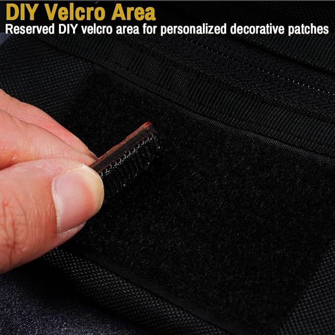 VIPERADE VE1-P Pocket Organizer, EDC Pocket Organizer Men, EDC Organizer Pouch Tool Pouch with 5 Tool Storage EDC Pouch for Flashlight, Pocket Knife, Tactical Pen, EDC Gear (Black)