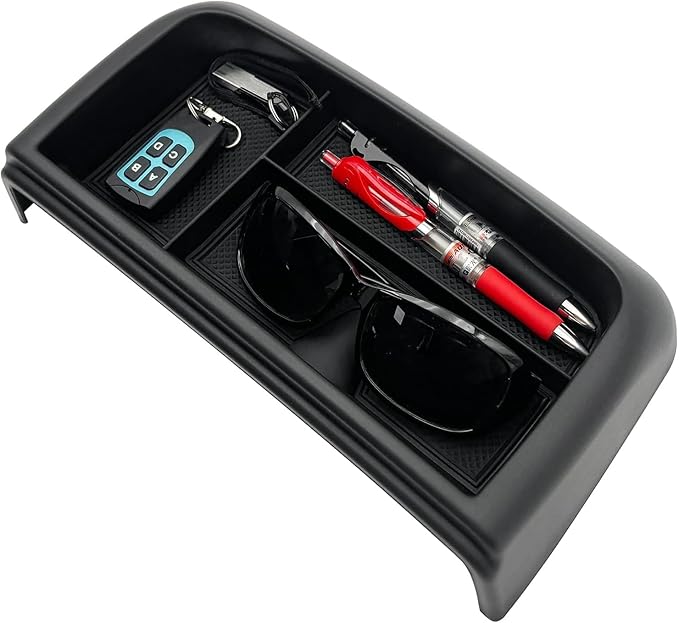 JOJOMARK Dash Storage Tray Insert behind Screen Organizer Storage Accessories fit for 2021 2022 2023 2024 GMC Yukon Chevy Tahoe Suburban Fit for Power Sliding Console
