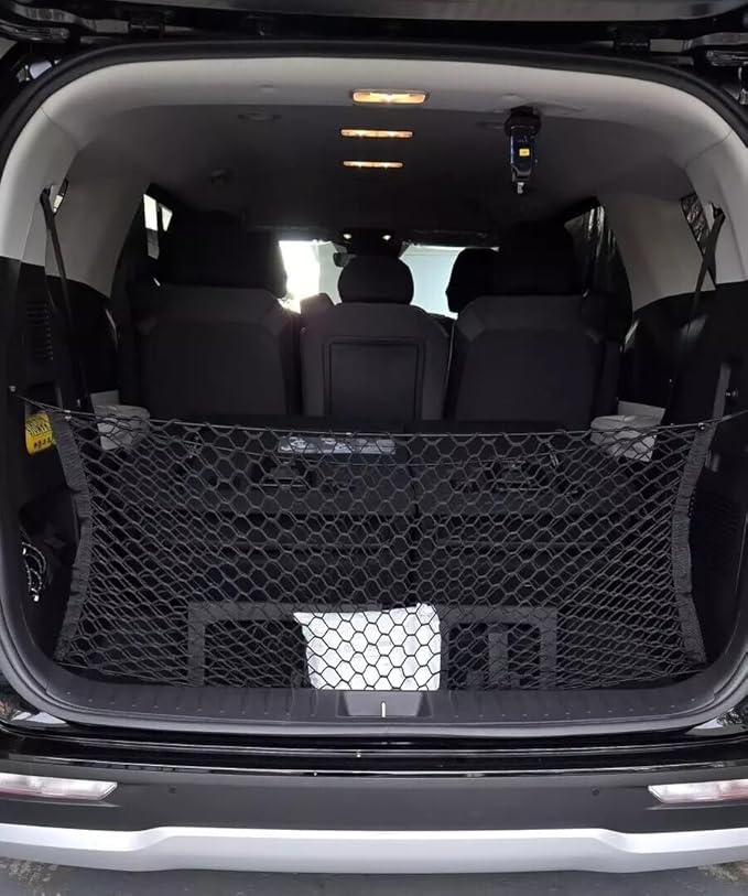Rear Trunk Organizer Cargo Net for Kia Carnival 2022–2025 – Envelope Style Cargo Net for SUV – Premium Mesh Car Trunk Organizer Vehicle Carrier Storage – Compatible with Kia Carnival