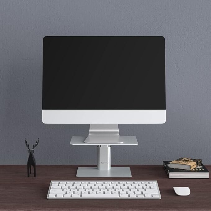 Nillkin HighDesk Adjustable Monitor Stand Riser Metal Computer Desktop Holder Support for PC Laptop - Silver