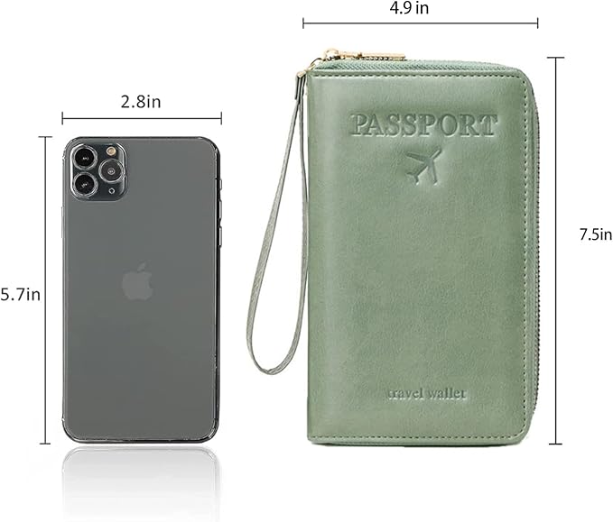 Family Passport Holder for Travel Women and Men RFID Passport Holder with Card Slots Holder Passport Case Passport cover Passport Wallet Travel Essentials and Accessories