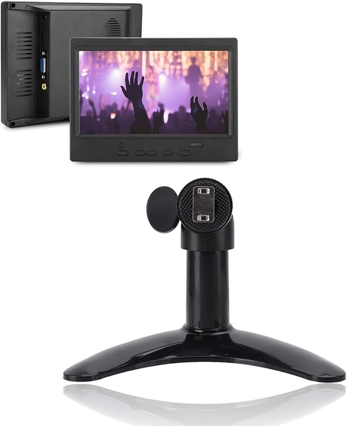 Monitor Stand,Universal 7-11.6inch Desktop Computer Monitor Holder,LCD Desk Mount,ABS Metal PC Monitor Arm Mount,Light Weight,Easy to Carry,Black