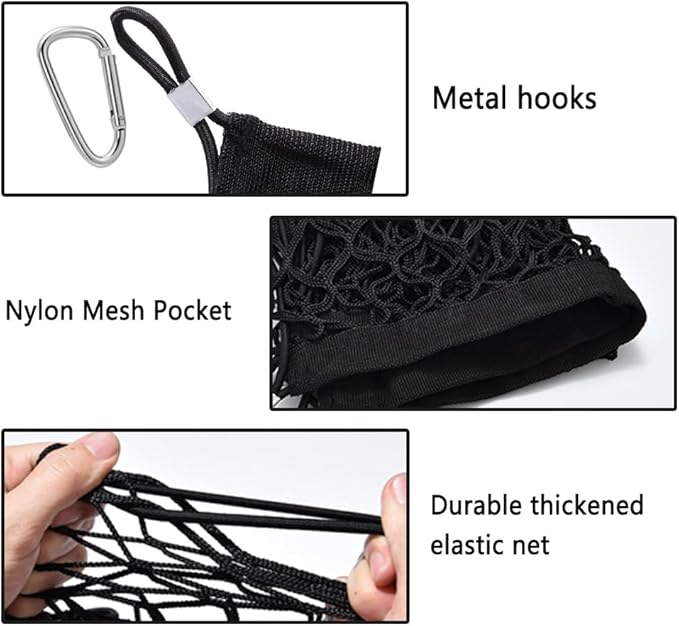 49" x 15.7" Truck Bed Organizer,Elastic Shrink Truck Cargo Net with 4 Metal Hooks Keep Truck Interior Tidy,Truck Bed Storage Hold Many Items Compatible with Chevrolet,Ford,GMC (XL 49"x15.7")