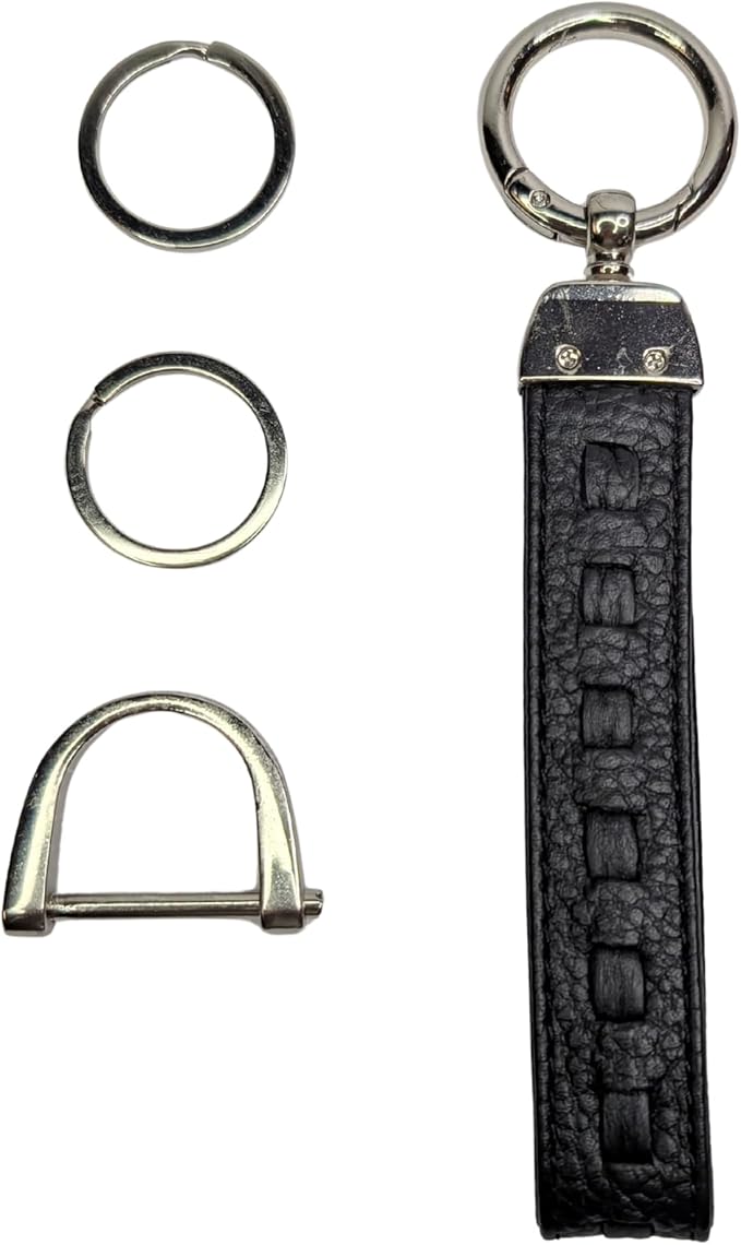 XALORA Genuine Nappa Leather Keychain – Premium Key Fob Holder for Men & Women, Universal Heavy-Duty Key Chain with Anti-Lost D-Ring