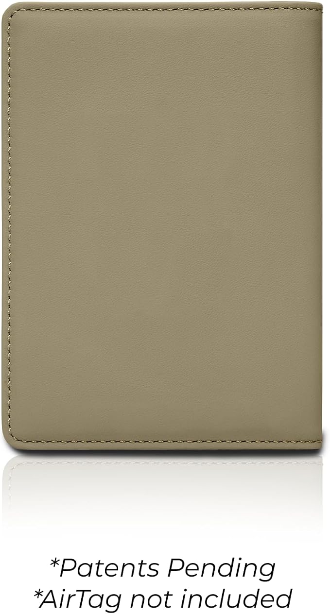 Kings Loot Passport Holder Wallet – RFID Blocking Leather Travel Wallet with Built-in Airtag Holder – Holds 1-6 Cards & Passport – Easy Pull Tab – Slim & Stylish Wallets (Olive)