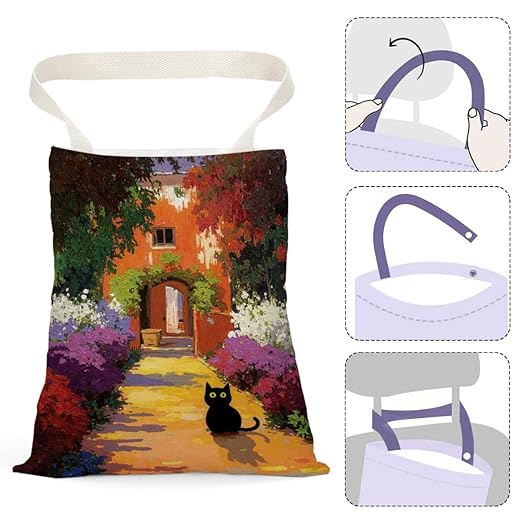 Black Cat Car Trash Bag, Car Trash Bag Hanging, Waterproof Cars Back Seat Hanging Organizer and Storage Trash Bags for Vehicle Travelling Camping Garden Cat Decor
