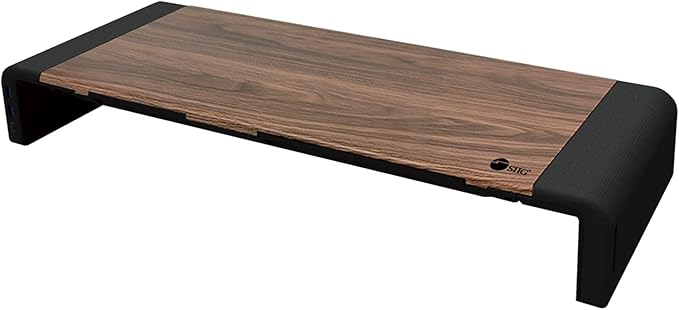 SIIG Computer Monitor and Laptop Stand Riser with USB Ports Width Adjustable on Both Sides - Support up to 55lbs (CE-MT2Q12-S1)