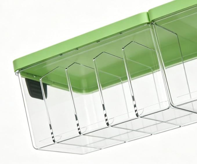 POCREATION Cable Organizer Box, Travel Cord Portable Cord Electronic Accessory Organizer with Multiple Compartments Cover for Chargers Cables USB Driv (Green)