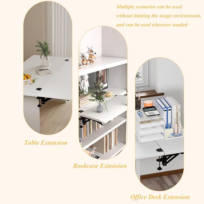 Under Desk Keyboard Tray Support Bracket Adjustable Desktop Extension Board Stand Clamp-on Keyboard Holder Arm Rest Tray Extension Plate Support Rack for Desk, NO Board/Tray, 1 Set (Style02)