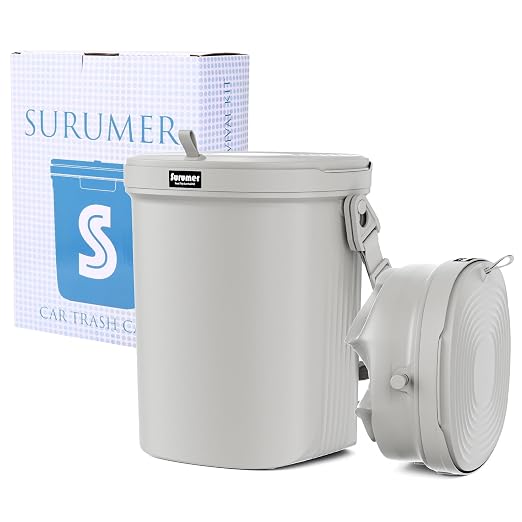 2 Gallon Silicon Car Trash Can with Lid - 100% Leak-Proof Trash Bin, Waterproof Garbage Can, Gifts for Men and Women