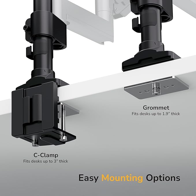 Mount-It! Ultrawide Monitor Arm, Heavy-Duty Gas Spring Desk Mount for 17??5??Curved Screens up to 33 lbs, Full Motion Height Adjustable Monitor Arm with USB 3.0 & Audio Ports, VESA 75/100/200
