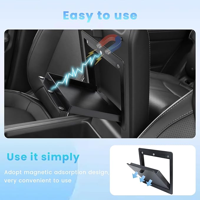 3PCS Center Console Organizer Compatible with 2023-2026 Honda Pilot 2026 Honda Passport Hidden Storage Tray Armrest Storage Tray Insert Divider Slot Box Secondary Interior Accessories